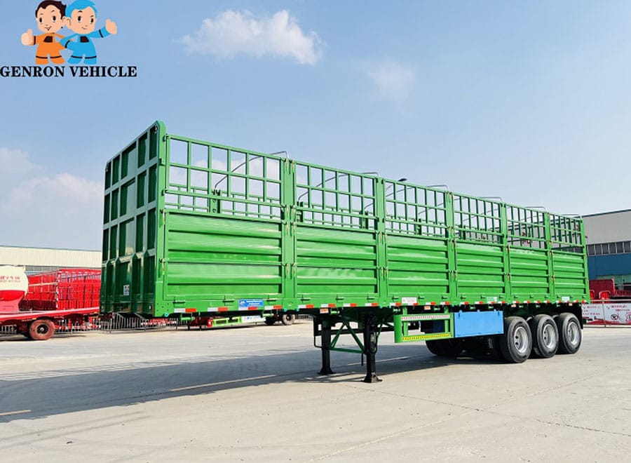 GENRON fence trailer with rail and gate side sections