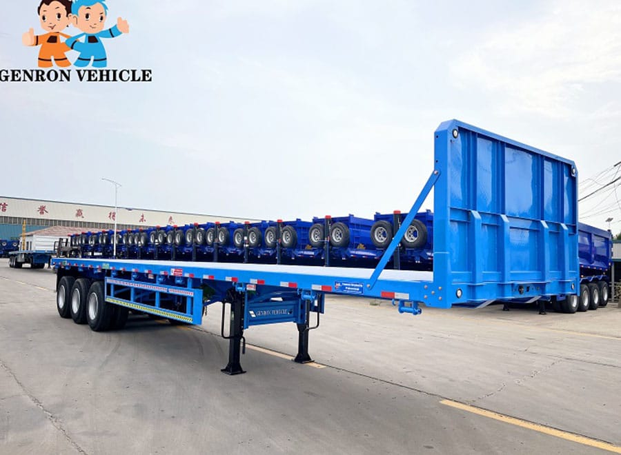 GENRON open platform flatbed semi trailer