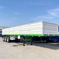 dropside semi trailer for bulk cargo transport